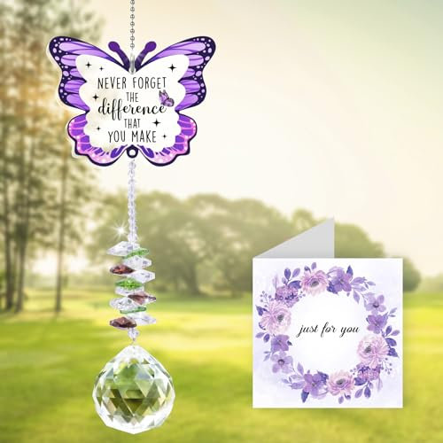 Ruhestandsgeschenke für Frauen, Abschiedsgeschenke für Kollegen und Frauen – Schmetterling, Acryl-Kristall, Sonnenfänger, Ruhestandsdekoration, neuer Job-Geschenke für Frauen, Abschiedsgeschenke für