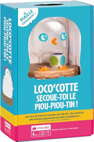 Asmodee - LOCO'COTTE - Jeu de Société Intéractif pour Enfants dès 4 Ans - Jeu de Défis et Rapidité : Secouez la Cocotte - 2 à 6 Joueurs - 2 Min - Piles Non Incluses - en Français par Kittens Games