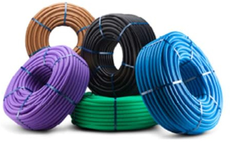 Tubo Corrugato Colorato Guaina Infilaggio Protezione Cavi Elettrici Pieghevole PVC Autoestinguente Flessibile in Rotolo (Blu, Diametro 20x100 metri)