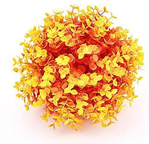 TTOUDRY Künstliche Pflanzen-Formschnittbälle Als Außendekoration, Dekorative Gartenkugeln Für Die Haustür, Veranda, Hinterhof, Terrasse Und Hochzeit(Orange,60cm)