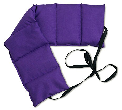 Lavendel-Leinsamen-Kissen 7-Kammer mit Band, 65x15 lila. Wärmekissen Körnerkissen, Rücken, Lende Aromakissen für alle Lavendelkissen-Freunde