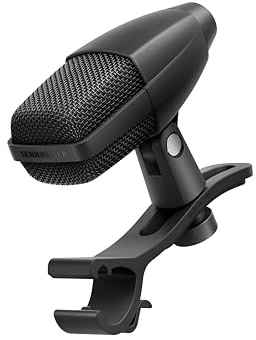 Sennheiser Professionelles MD 421 Kompakt Mehrzweck-Mikrofon mit dynamischer Nierencharakteristik + MZH Trommelklemme