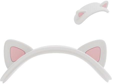 Headband Cover for AirPods Max, Cute cat Ears Design Soft Silicone Headphone Headband Protectors/Comfort Cushion/Top Pad Protector Sleeve Compatible with Apple AirPods Max,Provided by LTGEM (White)