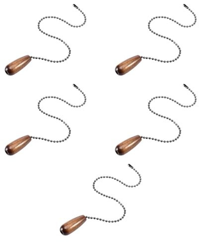 Sharplace 5 Piezas de Cadena de Extensión para Ventilador de Techo, de Madera, para Lámpara de Mesa, Interruptor de Suspensión para Dormitorio, Type a, Individual