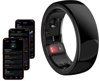 Bracelet connecté de santé avec moniteur de fréquence cardiaque, Bluetooth rechargeable, moniteur de sommeil étanche, température corporelle et enregistrement de l'oxygène dans le sang