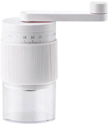 NiuLumea Molinillo de café manual con rebabas de cerámica ajustables de 35 engranajes, control de molienda externo para prensa francesa espresso, ABS y plástico de grado alimenticio, cubo de frijoles