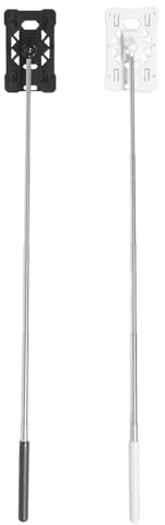 OFFIGAM Palo Extensor Telescópico para Tarjeta de Acceso 2 Piezas (Blanco y Negro) Soporte Plástico Antideslizante para Estacionamiento y Peaje Herramienta para Portatarjetas de Control