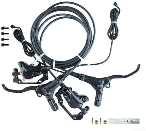 Juego de frenos de disco hidráulicos Apagado Palanca de doble pinza SM Interfaz delantera trasera 140mm 160mm 180mm 203mm Disco Compatible con montaje dividido Mango antideslizante para