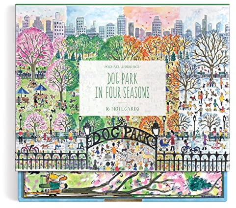 Michael Storrings Dog Park in Four Seasons Greeting Card Assortm,