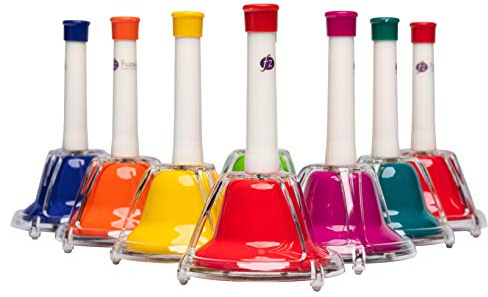 Fuzeau – 8 Cloches Musicales Colorées Pour Enfant – Dès 3 Ans – Instrument Musique Éducatif, Ludique Pour Éveil Musical – Apprentissage Premières Mélodies - À Secouer ou Frapper - Réf 70608