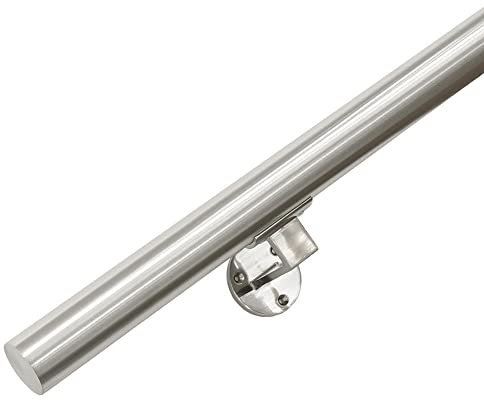 Vivol Main courante - INOX brossé - Avec supports - 100cm