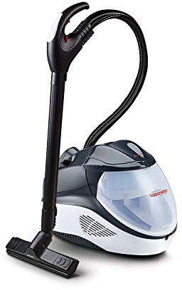 Polti Vaporetto Lecoaspira FAV70 Intelligence, Pulitore a Vapore e Aspirapolvere con Filtro ad Acqua, Pressione Caldaia Max 5,5 Bar, Potenza Totale 2200 W, Aspira Liquidi e Sporco Secco, Nero