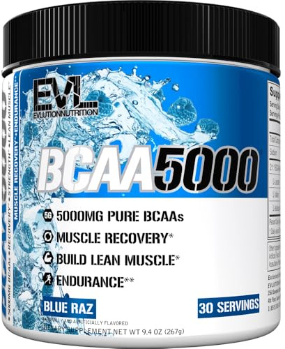 Evlution BCAAs Amino Acids Powder - BCAA Powder Supplement Post Workout Recovery Drink and Stim Free Pre Workout Energy - Branched Chain Amino Acids Supplement for Men & Women