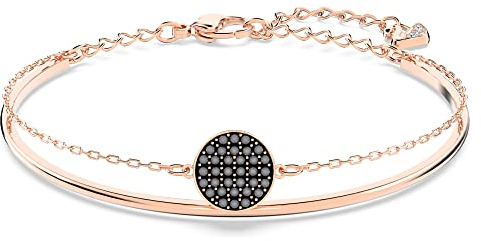 Swarovski Ginger bangle, Gray, Rose gold-tone plated