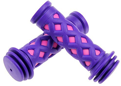 SAPLIZE Kids Bike Handlebar Grips, Shorter Length(4.13), for Kids Girls Boys Bikes, Balance Bikes, Road Bikes,Purple