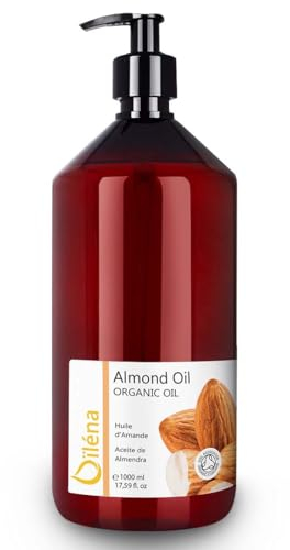 Olio di Mandorle Pelle (Corpo e Viso) e Capelli, Anti Smagliature Gravidanza, Pelle Atopica e Bambini, Olio per Massaggi Professionale, Idratante e Ricco Vitamina E. 100% Naturale e Puro - 1000 ml