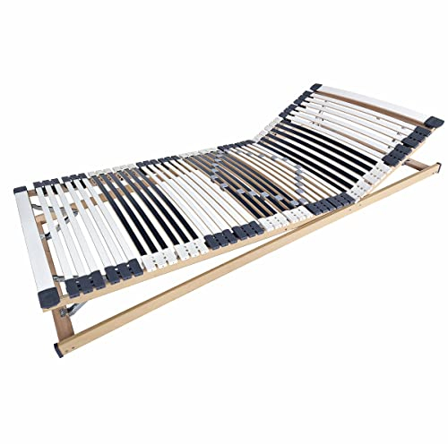 Matratzen Perfekt 7-Zonen Lattenrost 70x200 cm Fertig montiert 44 Leisten manuell verstellbar Härtegrad-Regulierung bis 200 kg belastbar Made in Germany