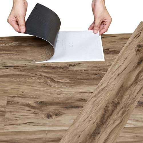 neu.holz Vinylboden Vanola Laminat Selbstklebend rutschfest Antiallergen Bodenbelag PVC-Platten 3,92 m² Nordic Oak