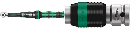 Wera 05075604001 Click-Torque A 5 Drehmomentschlüssel mit Umschaltknarre, 1 W, 1 V, 1/4 Vierkant, 2.5-25 Nm & 05003529001 8784 A1 Zyklop-Verbindungsteil, 37.0 mm x 1/4 Zoll