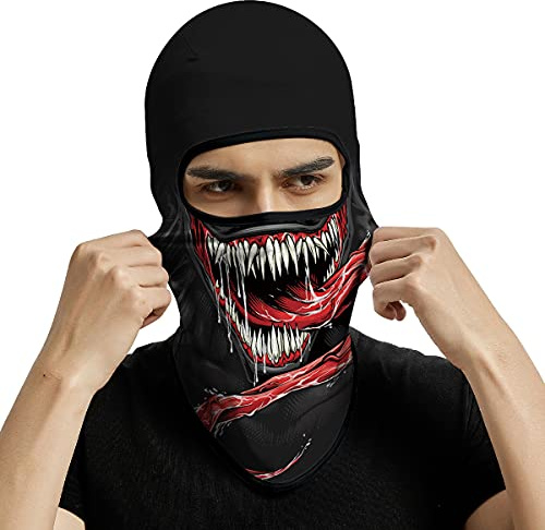 Cody Lundin Sturmhaube Vollgesichtsmaske Cool Sonnenschutz Abdeckung Maske Langer Hals Atmungsaktiv Ski Motorrad Maske für Männer Frauen Halloween Cosplay Outdoor Sport Radfahren Wandern