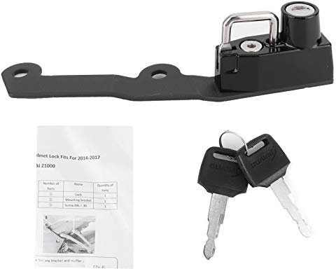 Candado para casco de moto con 2 llaves para Kawasaki Z1000 2014-2017 Candado de seguridad antirrobo
