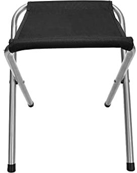 ZZTWER Tragbarer Outdoor-Campingstuhl Faltstuhl im Freien, Camping Freizeit Angelhocker, Strand Tragbare Kunst Student Kleine Bank Klappstühle Taschenstuhl (Color : Black)