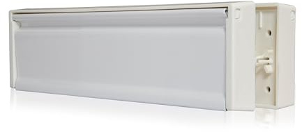 UAP MailPlate entourer 10 pouces : Boîte aux lettres en blanc pour porte d'entrée, boîte aux lettres télescopique pour portes en PVC d'une épaisseur de 20 à 40 mm.