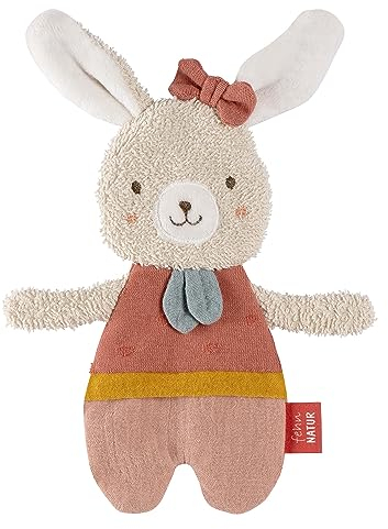 Fehn Lapin fehnNATUR bruissante - Doudou d’Activités pour Saisir et Jouer - Jouets de motricité & Jouets bruissants pour bébés et Jeunes Enfants dès 0+ Mois