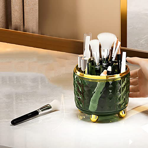 YGSIKY 360° Drehbar Make-up Organizer, Aufbewahrungsbox Rotierendes Lagerregal Kosmetik Drehteller Organizer, Lidschattenpinsel, Kosmetik Organizer für Zimmer Decor Frisiertisch