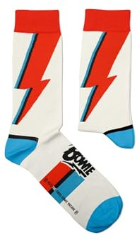 David Bowie Socks – Let’s Dance, Aladdin Sane, Blackstar, Official Pack – Gifts for Music Lovers, Cotton Socks, 2 Sizes, 4-7 and 7½-11½