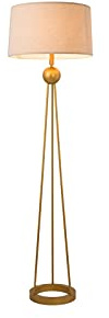 Lampadaire Industriel Lampe de plancher de trépied - lumière debout intérieur for salon et chambre à coucher - Stand contemporain avec ombre en tissu (ampoule non incluse) Lampe Sur Pied ( Color : Bru