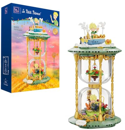 PANTASY El Set de Bloques de Construcción del Reloj de Arena del Pequeño Príncipe, Kit Creativo de Construcción para Adultos y Adolescentes, Modelo Decorativo para el Hogar y la Oficina