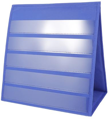 EXCEART Sentence Strips for Teachers Easel Stand Toddler Calendar Learning for Home Magnetic Folder Holder Small Display Shelf Table Top Display Desktop Stand Pocket Bracket Office, 33x30.5cm