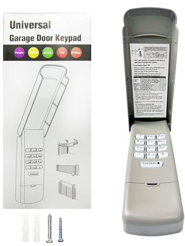 Universal Garage Door Opener Keypad for Liftmaster Chamberlain Craftsman Wayne Dalton Openers Produced Since 1993, Wireless Keypad Keyless Entry, Replaces 877/878MAX 377/977/877/66LM, Safe Security