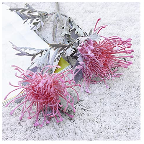 RWRAPS Künstliche Blume, kurzer Zweig, Krabbenkralle, 2 Zinken, Nadelkissen, Weihnachtskranz, Vase, künstliche Bepflanzung (Farbe: Rosa) (Rosenrot)