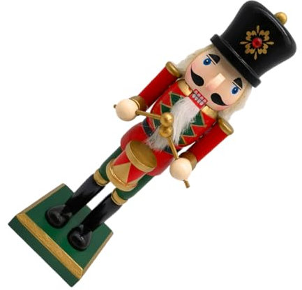 BCOATH Schiaccianoci in Legno Soldato Natalizio Decorazione Da Tavolo Schiaccianoci Tradizionali Per Interni Regalo Di Festa