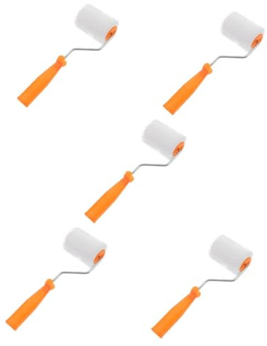 Hoement 5stücke Selbstnivellierender Spiked Roller Für Bodenbeschichtungen Defoaming Roller Für Glatte Oberflächen Für Zementböden Und Malerarbeiten