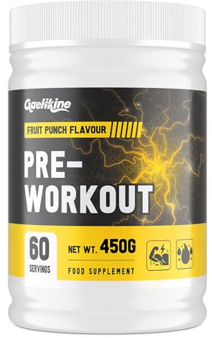 Pre Workout Powder – Energy, Focus & Endurance – with Citrulline, BCAAs, Caffeine & Ashwagandha – Fruit Punch Flavour – Performance Supplement for Workout Enthusiasts (60 Servings (Pack of 1))