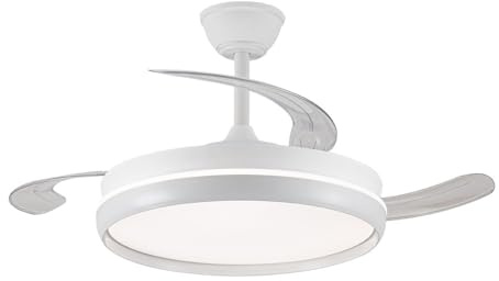 Ventilador LED aspas retráctiles Charly Evo 72W 7920Lm CCT Dim
