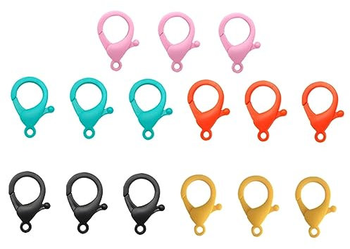 PERSELOSO Cierres De Langosta De Plástico Multicolor Para Hacer Joyas 50 Piezas Resistentes y Ligeros Accesorios De Cierre Para Pulseras Collares Bricolaje Uso Diario