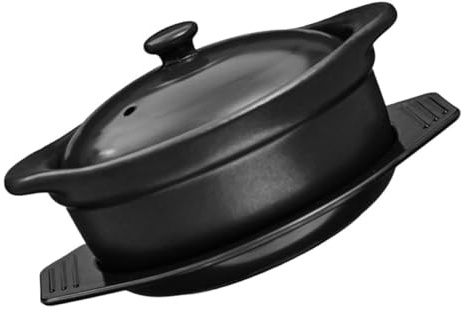 Ipetboom Keramik Casserole Topf mit Deckel Hitzebeständig Multifunktional für Zuhause und Restaurant zum Schmoren Kochen und Servieren Robust Leicht zu Reinigen