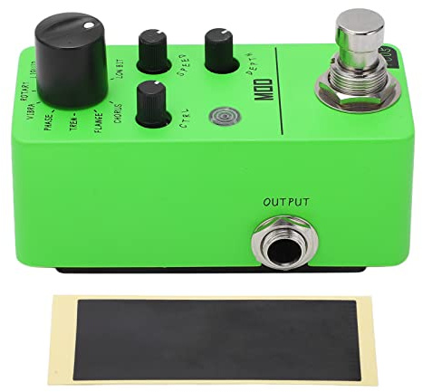 Electric Guitar Effect Pedal Mini Modulation Pedal Classic Effects 1/4in Mono Audio Interface Green