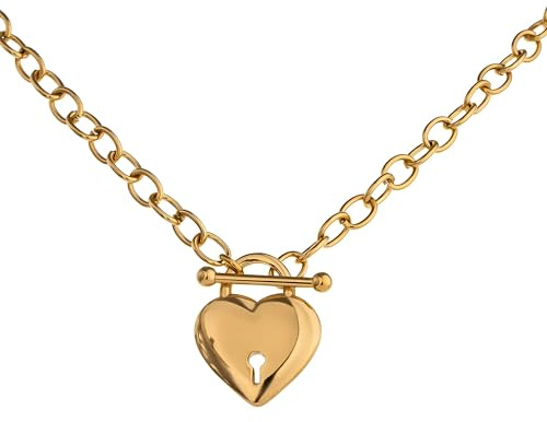 Feng Shui， Lock Necklace For Women And Men, 925 Sterling Silver Heart Pendant Twist Chain Choker Necklace, Padlock Women, Men