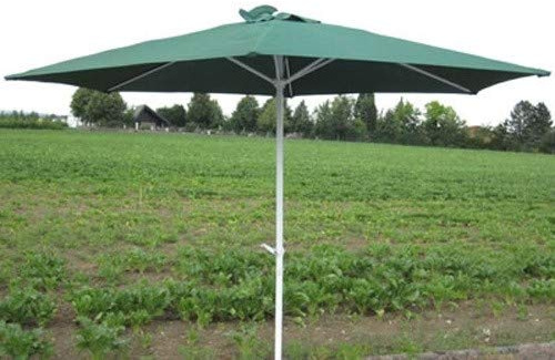 DEMA Marktschirm 300 cm Grün, Sonnenschirm, Gartenschirm, Kurbelsonnenschirm, UV-beständig, Wetterfest, Garten, Terrasse, Balkon, Outdoor, Sonnenschutz