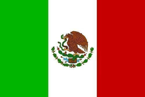 TOP Qualité - Drapeau du Mexique 250 x 150 cm Extrême Résistant à Rupture N'est pas Marchandise peu Coûteuse, Poids d'Étoffe environ 100 g/m², très robuste, Oeils extra fort en Laiton, Cousu Plusieurs Fois idéal comme Drapeau pour Dehors ou Dedans, p