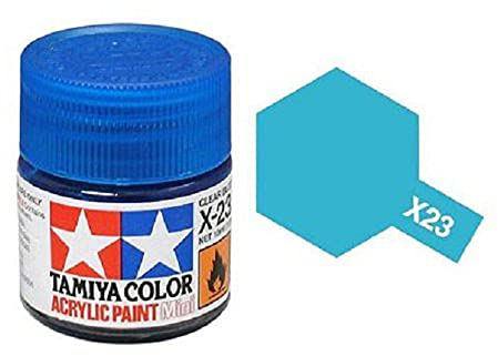 Tamiya Models X-23 Mini Acrylic Paint, Clear Blue
