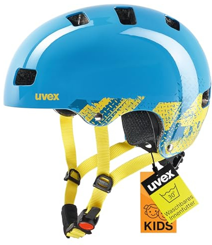 uvex kid 3 - robust cykelhjälm för barn - individuell justerbar passform - tvättbar innerstoppning - blackout blue - 51-55 cm