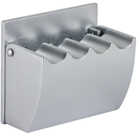 Contacto Wandascher 8,5 cm,Leichtmetall Eloxiert Silber