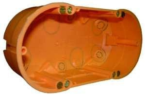 Doppelhohlwanddose flach orange PDHWD 5 Stück