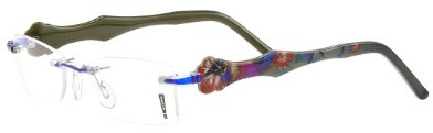 Switch it! Garnitur 2064 Wechselbügel Brillenmontur - Acetat - bunt Blumen Fauna